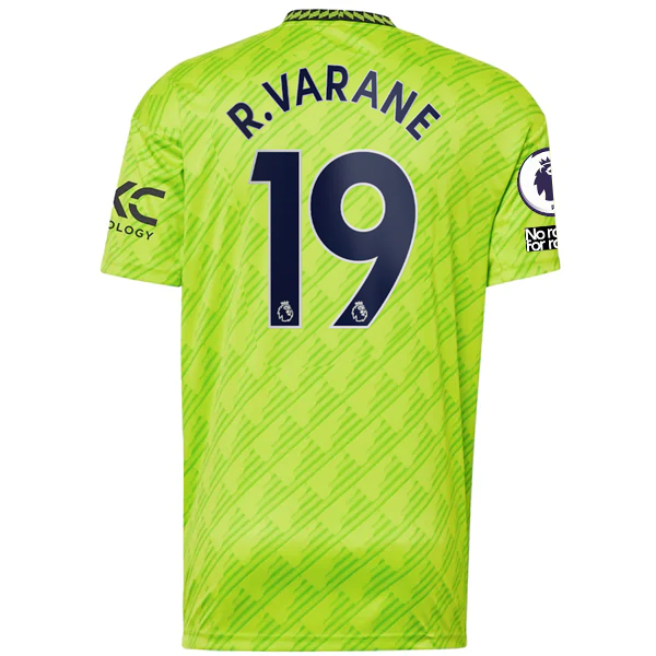 Image of adidas Manchester United Raphael Varane Third Jersey w/ EPL + No Room For Racism