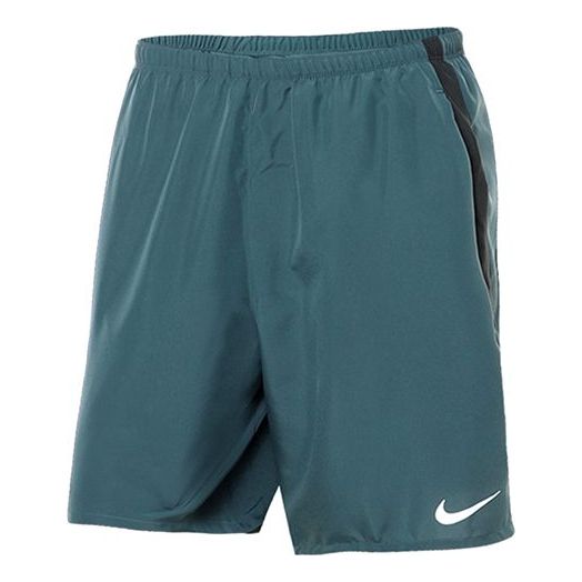 Men's Nike Casual Running Lightweight Breathable Solid Color Sports Shorts Green
