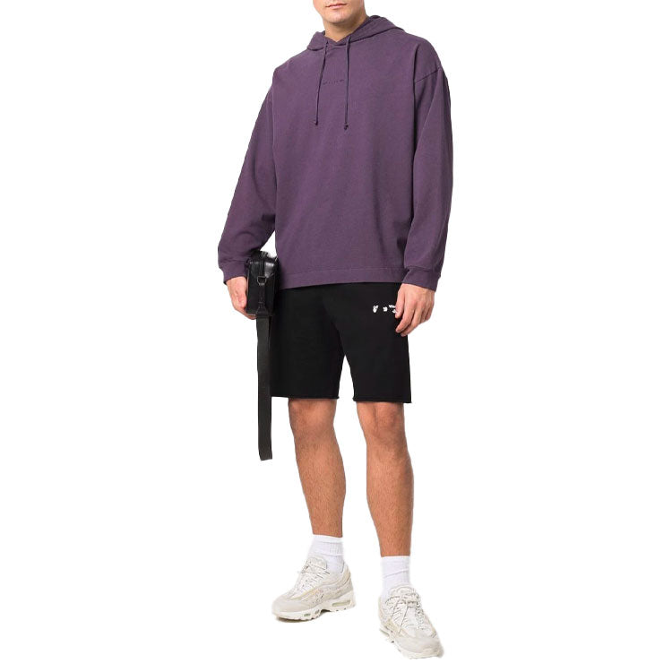 Image of OFF-WHITE SS22 Logo Sports Shorts Ordinary Version Black OMCI006C99FLE0071001