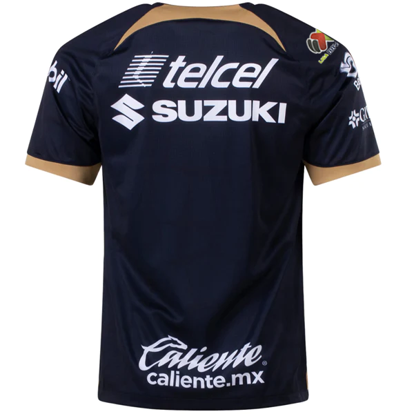 Image of Nike Pumas UNAM Away Jersey w/ Liga MX Patch 23/24 (Obsidian/Truly Gold)