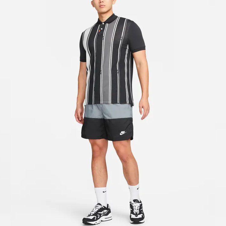 Image of Men's Nike Logo Printing Woven Athleisure Casual Sports Shorts Gray Black DM6832