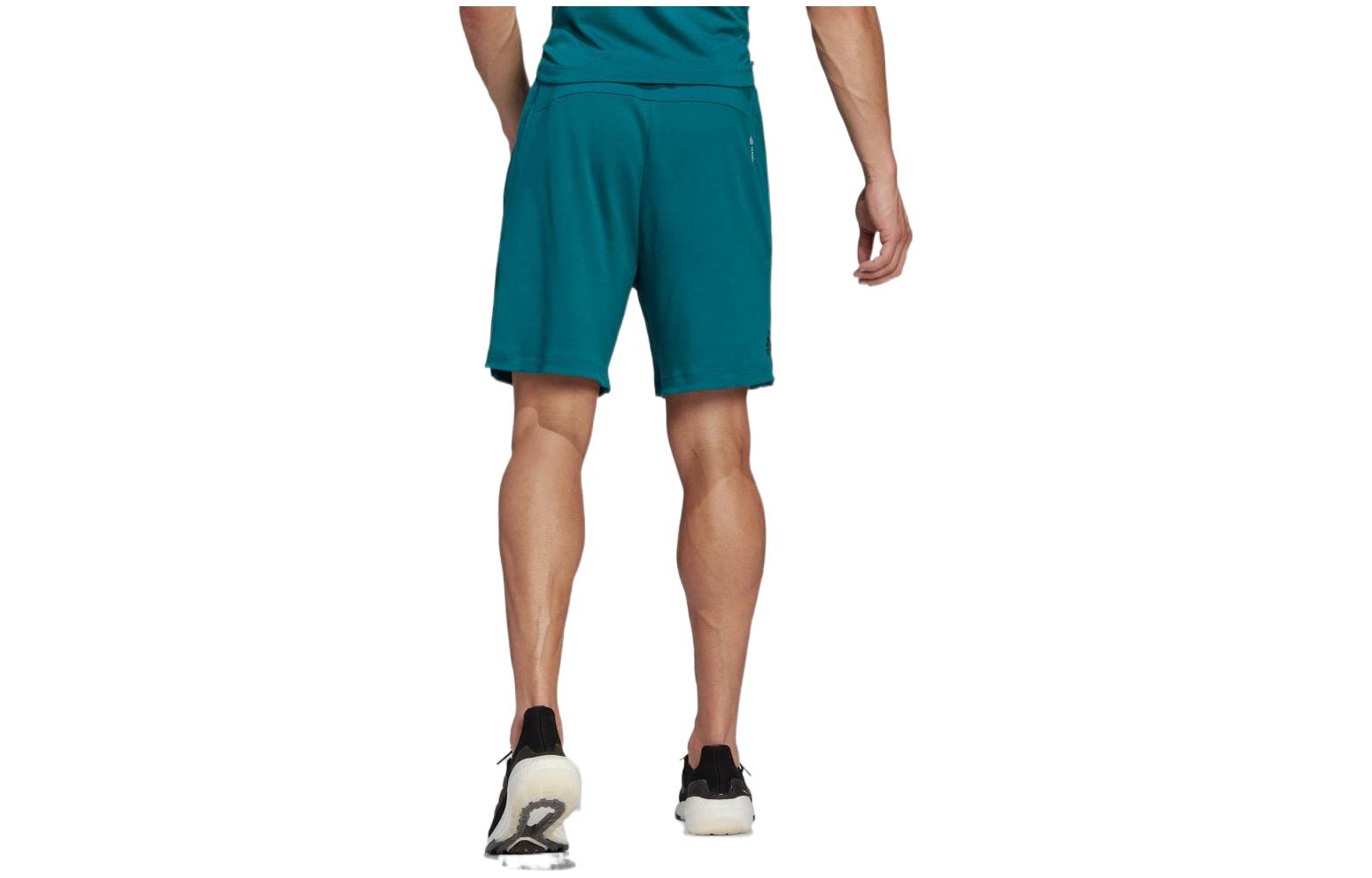 Image of Men's adidas Logo Printing Straight Casual Shorts Japanese Version Green H61170