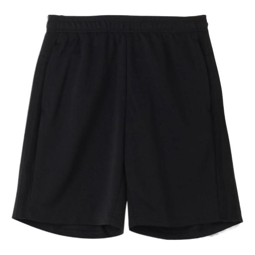 Image of adidas Solid Color Elastic Waistband Straight Loose Shorts Men's Black FM5342