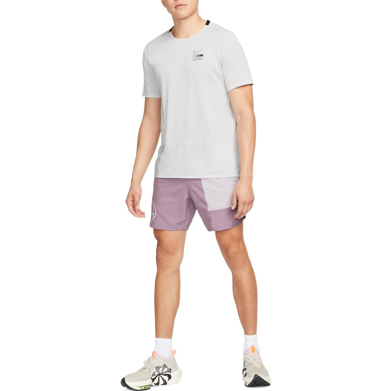 Men's Nike Splicing Contrasting Colors Casual Purple Straight Shorts DM4663-565