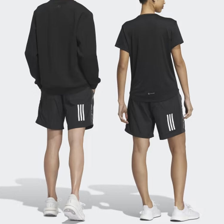 Image of Adidas Wording Loose Fit Woven Shorts 'Black' IA9443