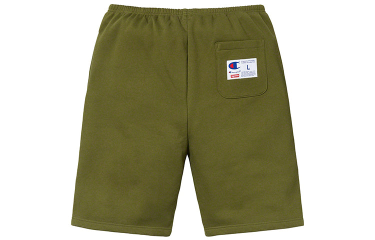 Image of Supreme x Champion SS19 Outline Sweatshort Dark Olive SUP-SS19-10078