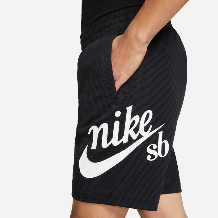 Image of Men's Nike Alphabet Logo Lacing Straight Casual Shorts Black DQ1173-010