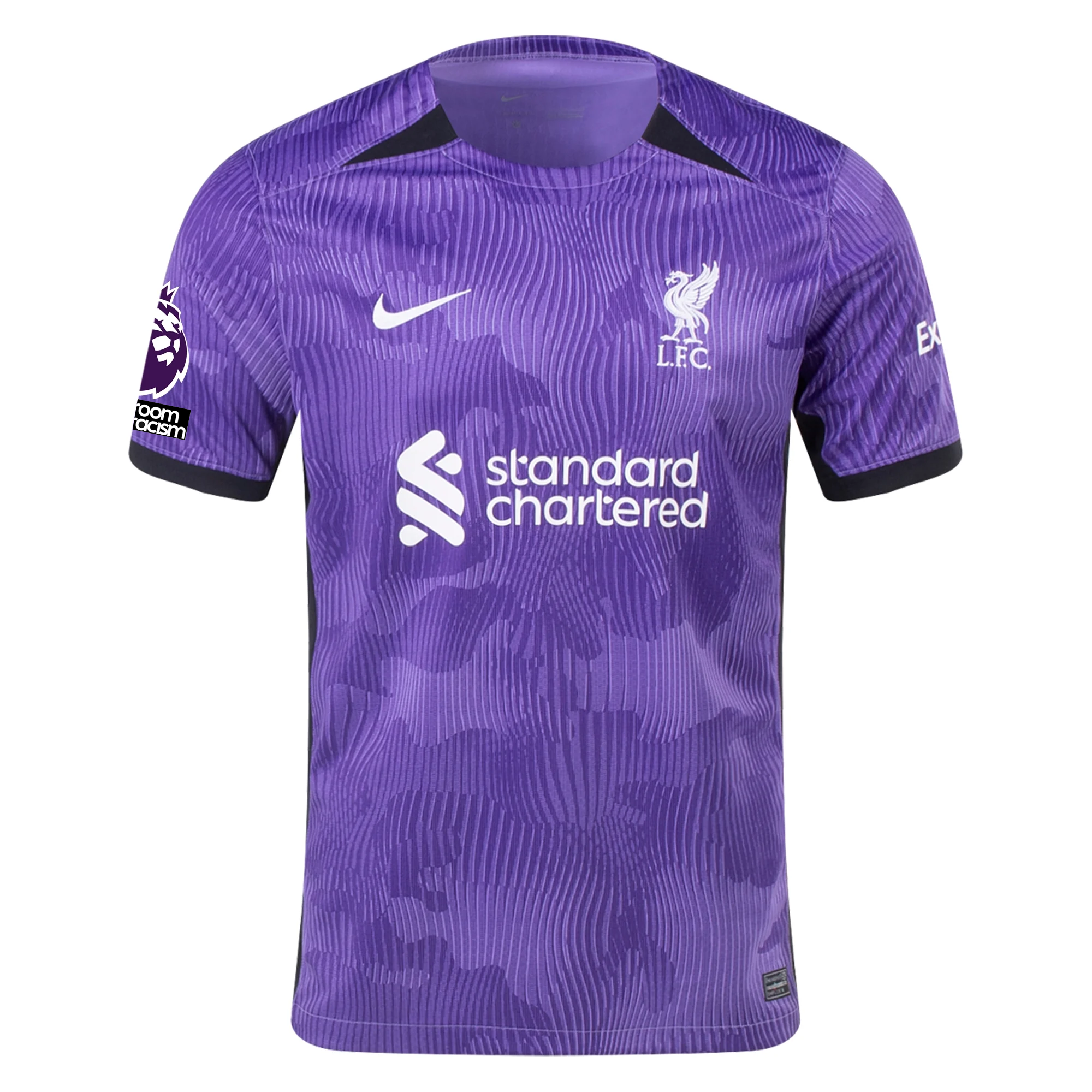 Image of Nike Liverpool Virgil Van Dijk Third Jersey w/ EPL + No Room For Racism Patches