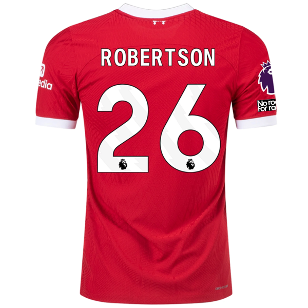 Image of Nike Liverpool Authentic Andy Robertson Vaporknit Match Home Jersey w/ EPL + No
