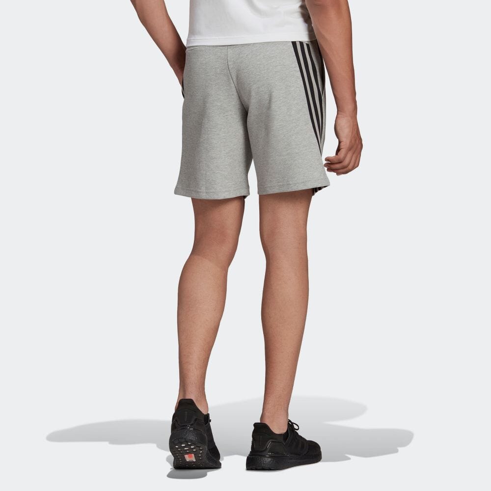 Image of Men's adidas Stripe Athleisure Casual Sports Shorts Japanese Version Gray H46516