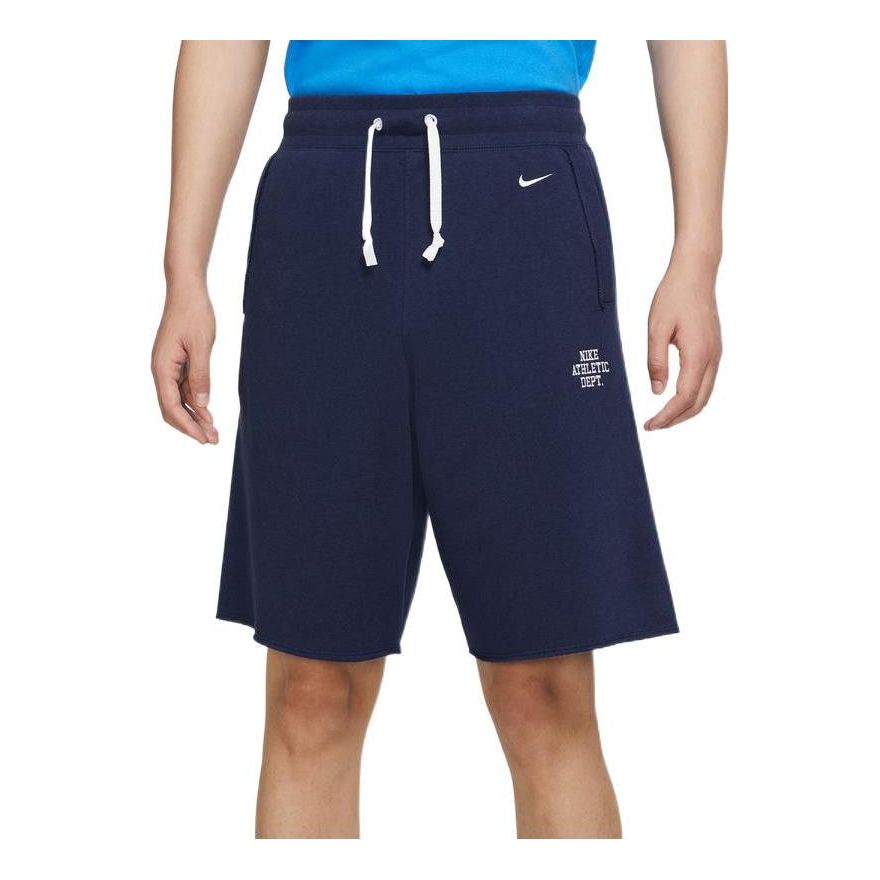 Image of Men's Nike Logo Printing Casual Loose Shorts Navy Blue FD0307-410