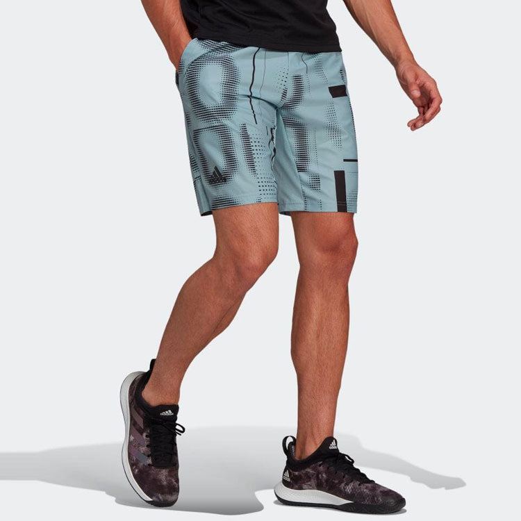 Gerade geschnittene Shorts mit Farbblock-Print für Herren von adidas in Blau HB9085