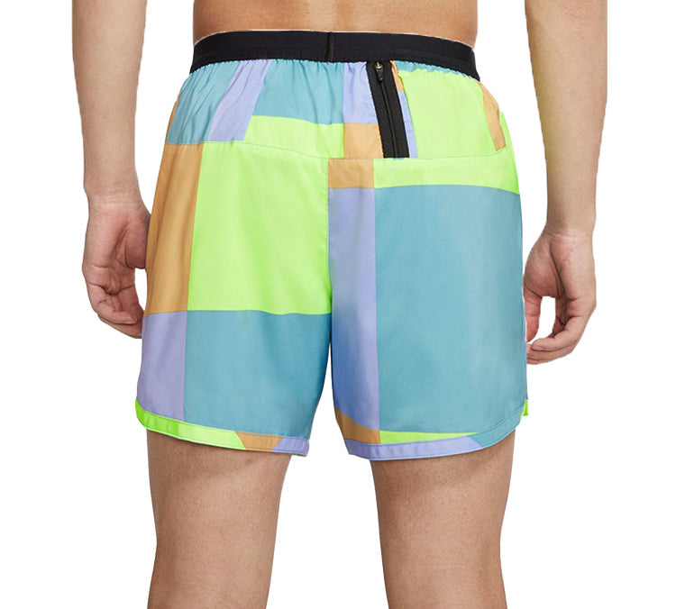 Image of Men's Nike Flex Stride Wild Run 5 Dri-Fit Colorblock Running Shorts Green CJ5830