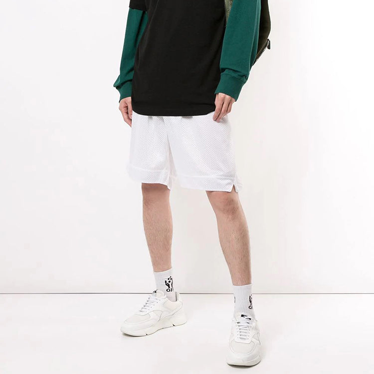 OFF-WHITE Printing Hollow Out Design Shorts White OMCI005E20JER0020110