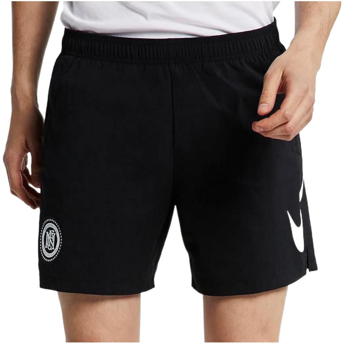 Image of Men's Nike Pants Large Logo Solid Color Sports Soccer/Football Shorts Black AQ06