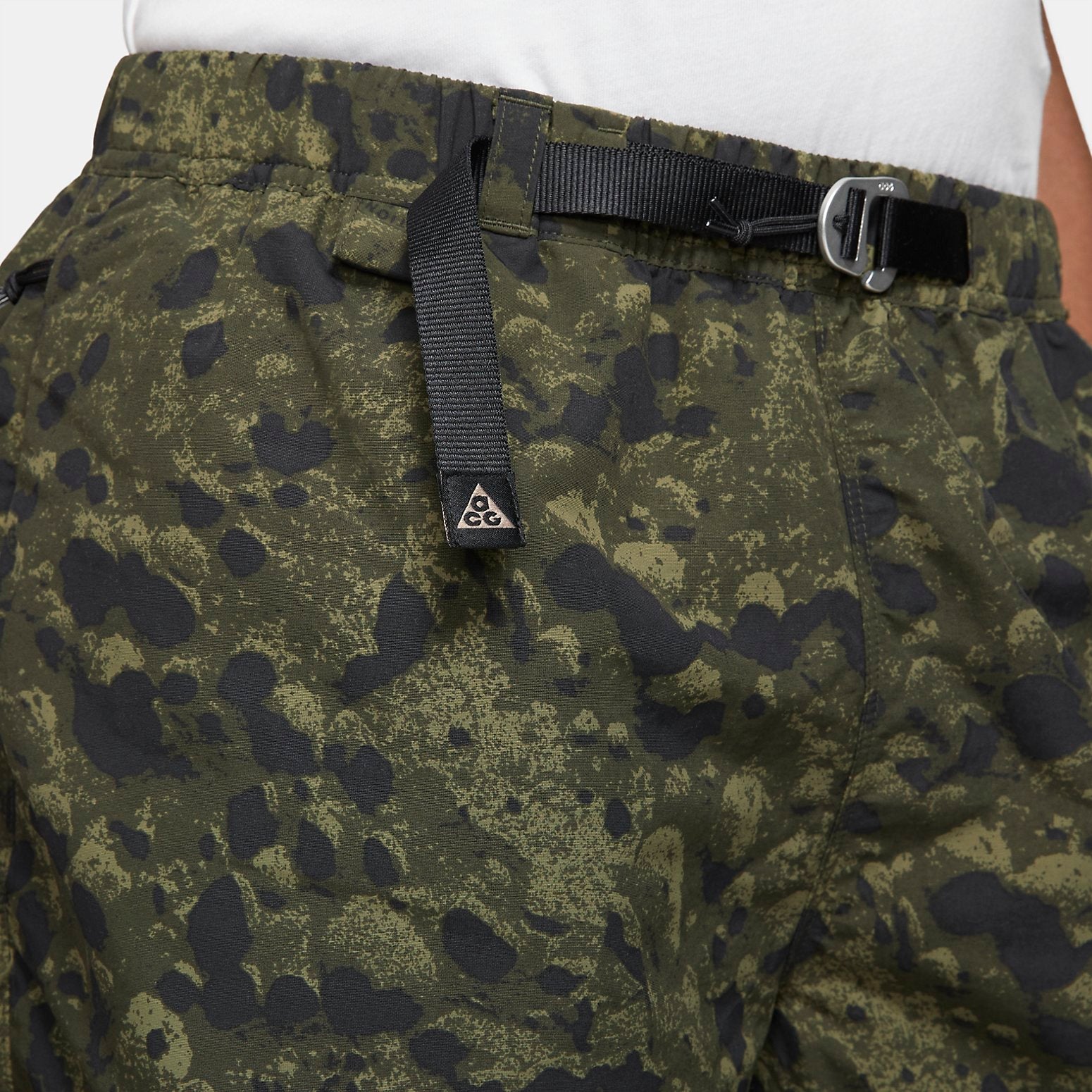 Image of Nike ACG All-Over Print Trail Shorts 'Green' DH7219-355