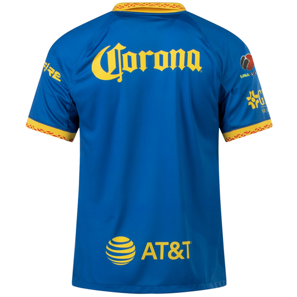 Image of Nike Club America Away Jersey 23/24 w/ Liga MX Patch (Blue Jay/Tour Yellow/Haban