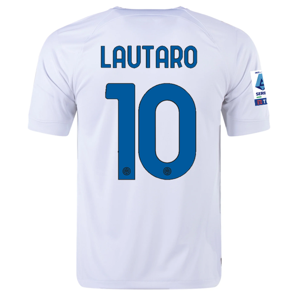 Image of Nike Inter Milan Lautaro Martinez Away Jersey w/ Series A + Copa Italia Patches