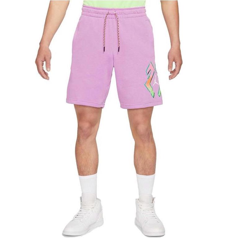 Image of Jordan Alphabet Pattern  Straight Shorts Men's Purple CZ4848-591