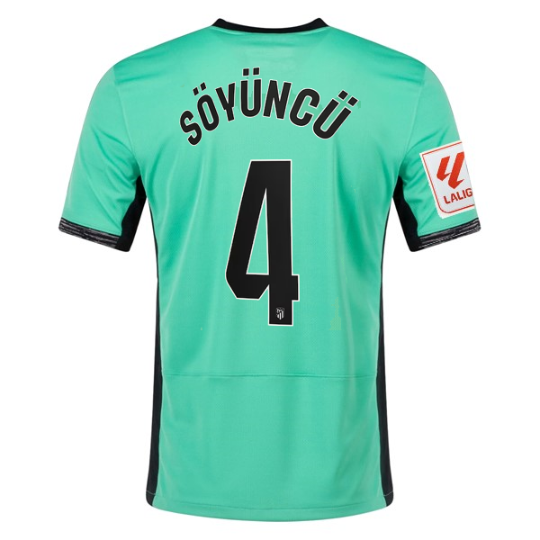 Image of Nike Atletico Madrid Çağlar Söyüncü Third Jersey w/ La Liga Patch 23/24 (Spring