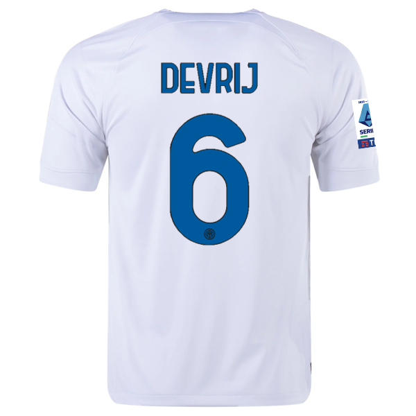 Image of Nike Inter Milan Stefan de Vrij Away Jersey w/ Series A + Copa Italia Patches 23