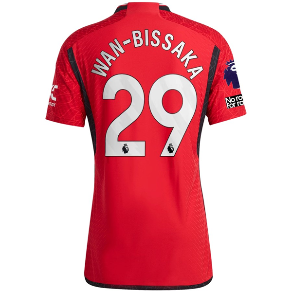Image of adidas Manchester United Authentic Aaron Wan-Bissaka Home Jersey 23/24 w/ EPL +