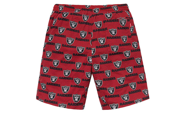 Supreme SS19 x NFL Raiders 47 Twill Short Crossover Shorts Unisex Red SUP-SS19-1
