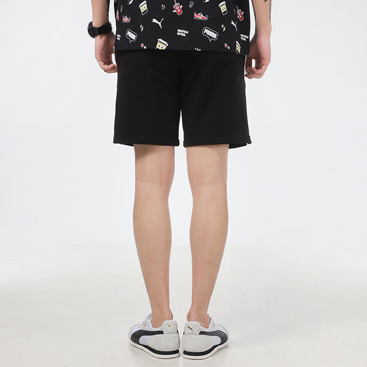 Image of PUMA Awareness Athleisure Casual Sports Drawstring Breathable Shorts Black 53203