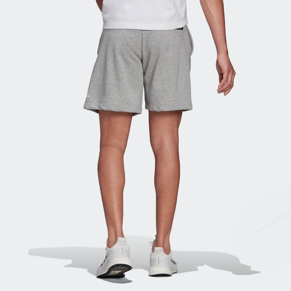 Image of Men's adidas Geometry Logo Printing Elastic Waistband Sports Shorts Japanese Ver