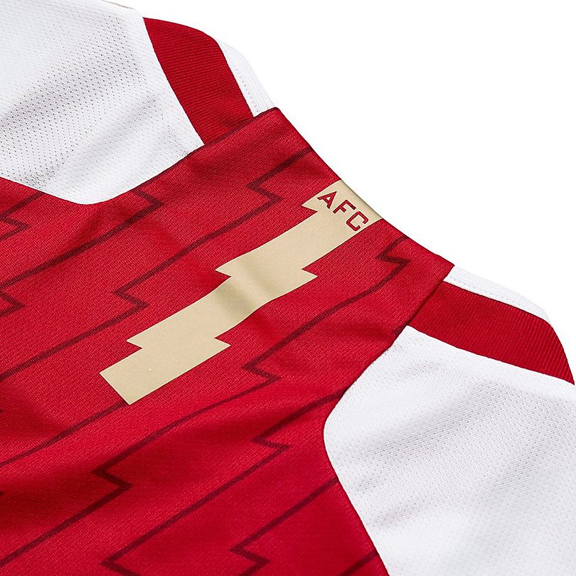 Image of adidas Arsenal Rob Holding Home Jersey 23/24 w/ EPL + No Room For Racism Patch (