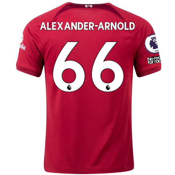 Nike Liverpool Trent Alexander-Arnold Home Jersey w/ EPL + No Room For Racism Pa