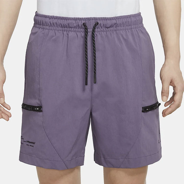 Image of Air Jordan 23 Solid Color Casual Sports Shorts Purple DQ8086-553