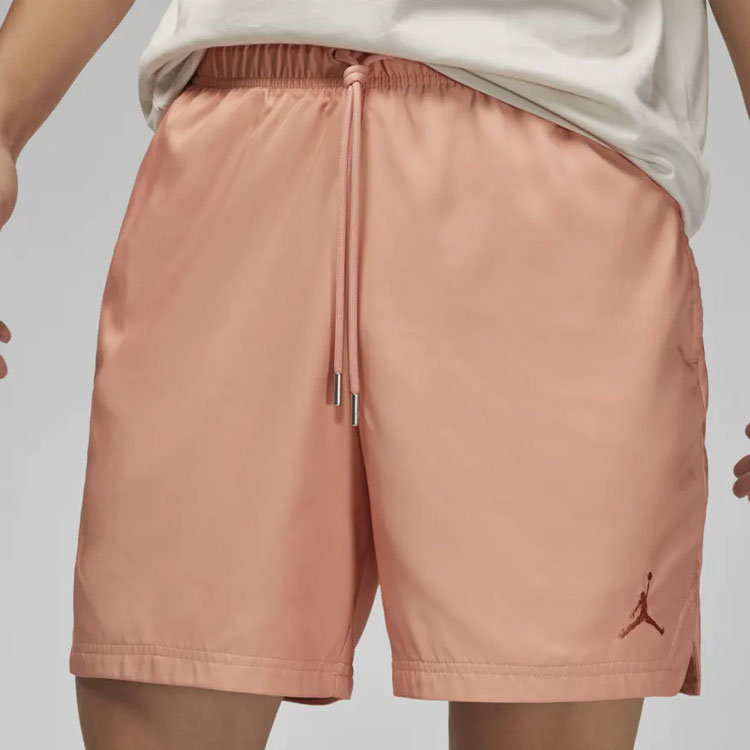 Image of Men's Air Jordan Logo Printing Lacing Orange Pink Straight Shorts DM1373-824