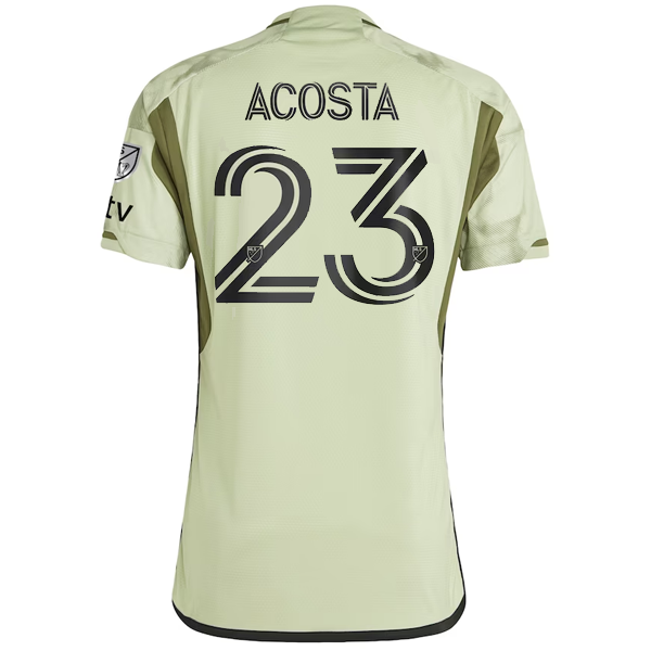 Image of adidas LAFC Authentic Acosta Away Jersey w/ MLS + Apple TV Patch 23/24 (Green)