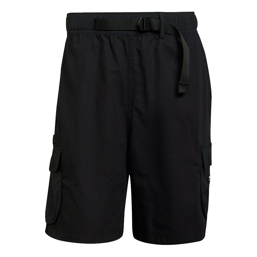 Image of adidas originals Cargo Shorts Side Pocket Loose Lacing Sports Black H09109