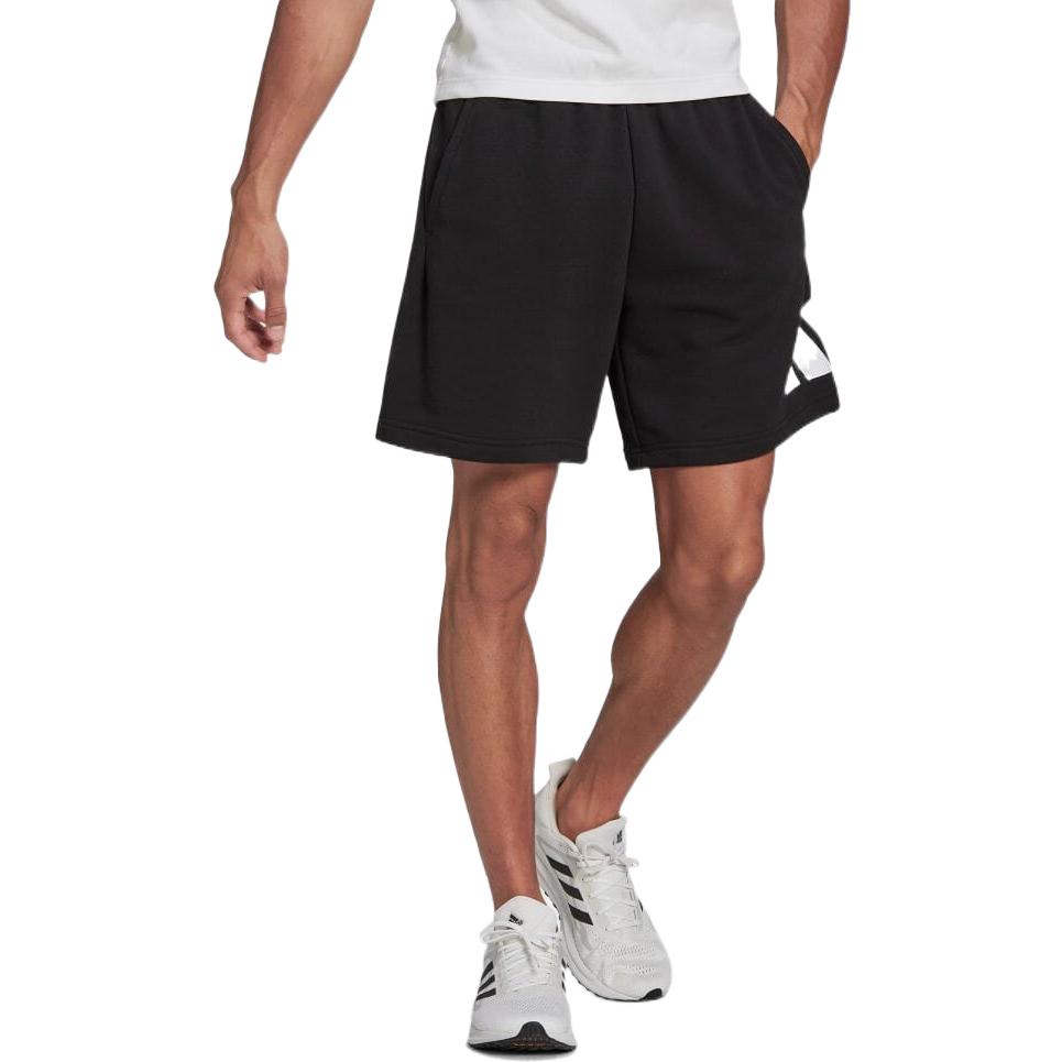 Image of Men's adidas Logo Printing Drawstring Lacing Casual Shorts Japanese Version Blac