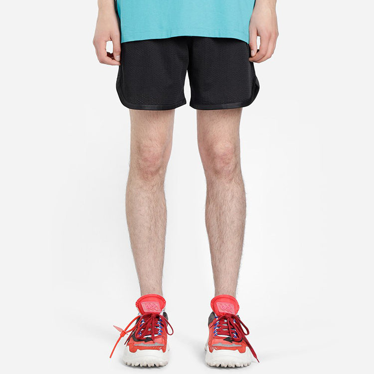 Image of OFF-WHITE Wavy Line Mesh Shorts Black/Multicolor OMCI005R201010041001