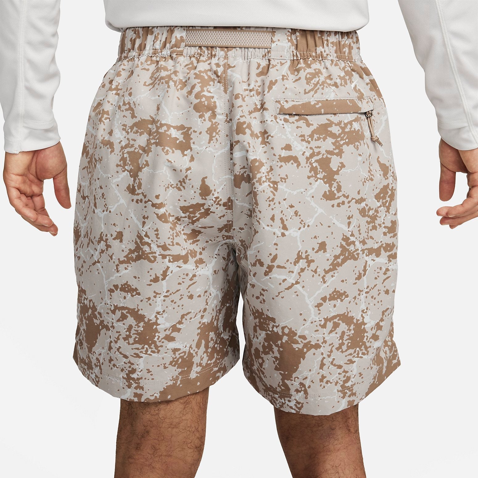 Nike ACG Allover Print Trail Shorts 'Light Iron Ore Summit White' FB8092-012