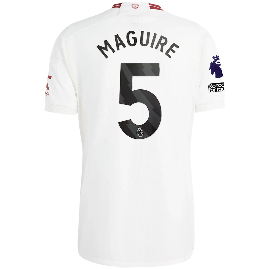 Image of adidas Manchester United Harry Maguire Third Jersey w/ EPL + No Room For Racism