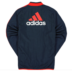 Image of adidas Bayern Munich Icon Woven Jacket 21/22 (Night Navy/Active Red)