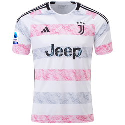 Image of adidas Juventus Timothy Weah Away Jersey w/ Serie A 23/24 (White)