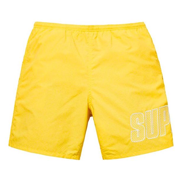 Image of Supreme SS19 Logo-Applikation Wassershorts Logo SUP-SS19-10398