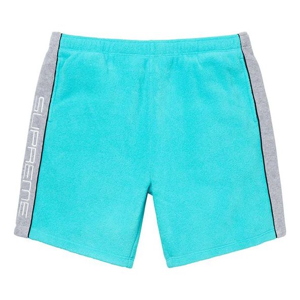 Supreme FW19 Week 10 Polartec Short Light Blue Logo SUP-FW19-927