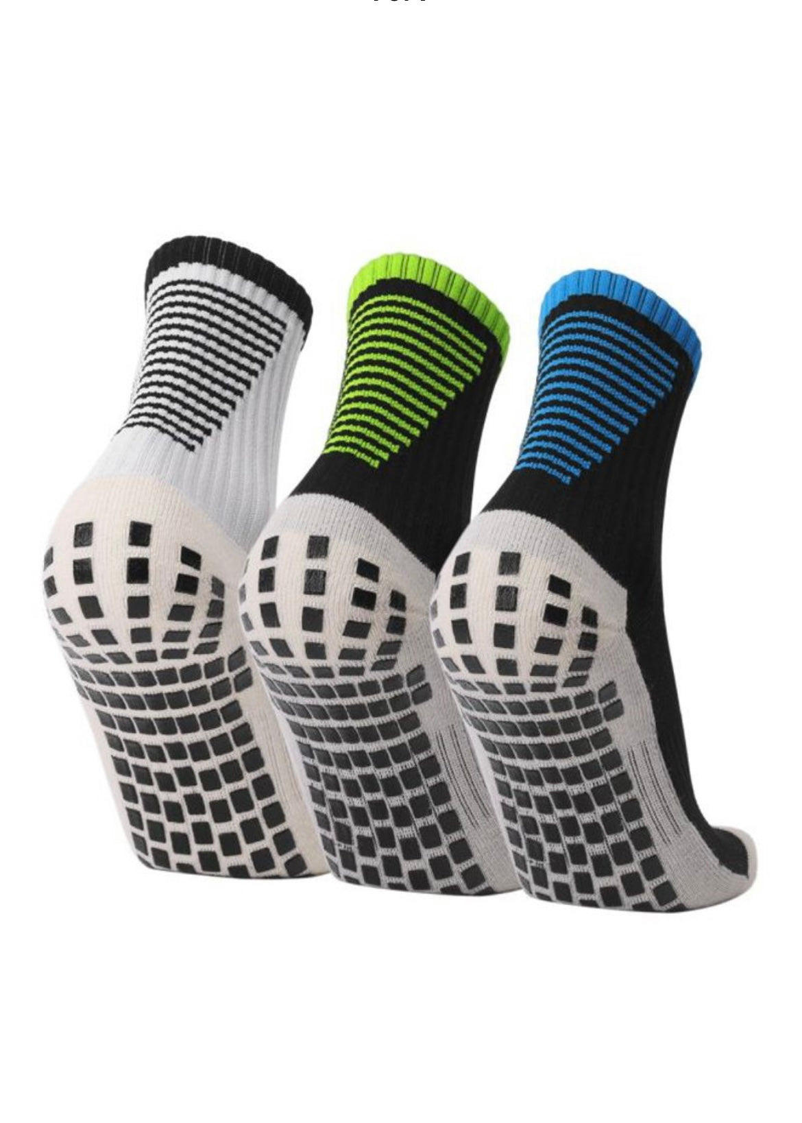 Short Anti Slip Football Socks (3 Pairs)