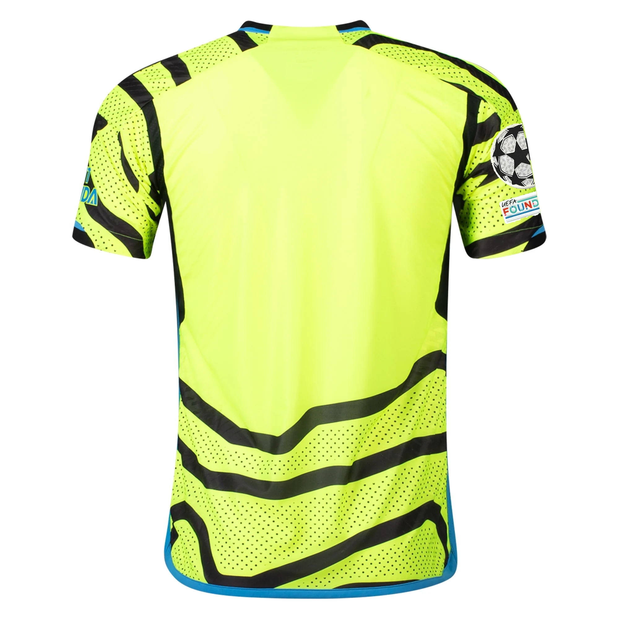 Image of adidas Arsenal Authentic Away Jersey w/ Champions League Patches 23/24 (Team Sol