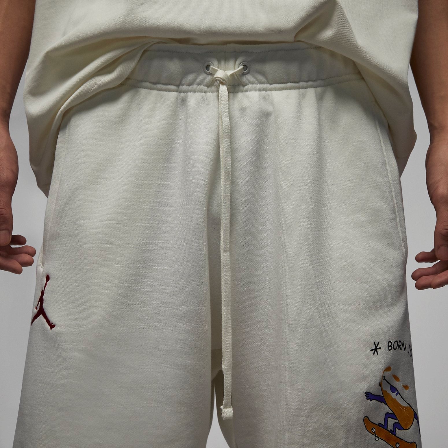 Image of Air Jordan Born To Fly Knit Shorts 'White' FJ7708-133