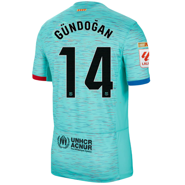 Nike Barcelona İlkay Gündoğan Third Jersey w/ La Liga Champion Patches 23/24 (Li