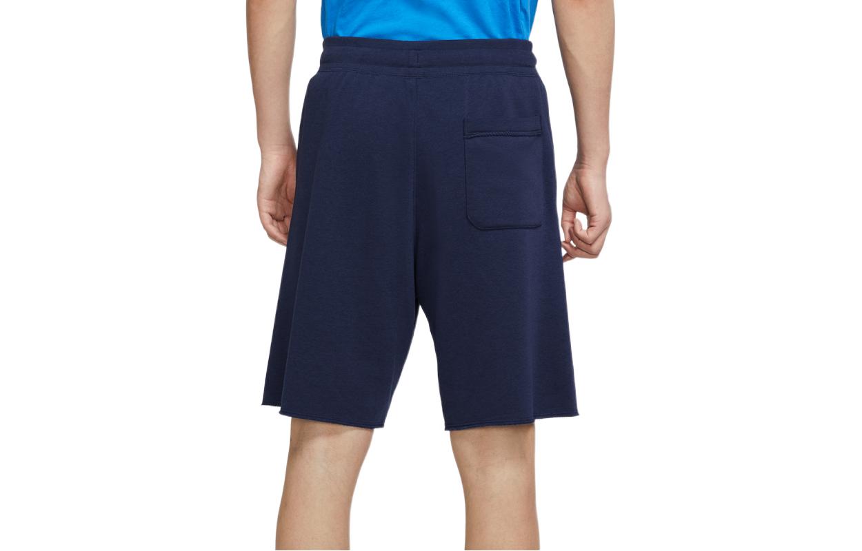 Image of Men's Nike Logo Printing Casual Loose Shorts Navy Blue FD0307-410