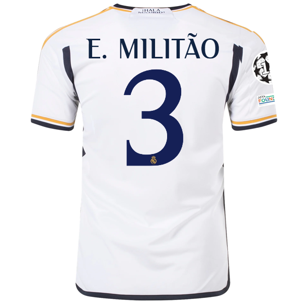 Image of adidas Real Madrid Eder Militao Home Jersey w/ Champions League + Club World Cup