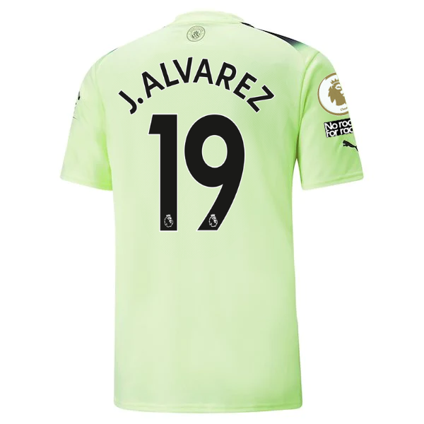 Puma Manchester City Julian Alvarez Third Jersey w/ EPL + No Room For Racism Pat
